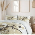 thumbnail image 6 of Ambesonne Music Duvet Cover Set, Treble Chef Halftone Motifs, 2-Calking, White Seal Brown, 6 of 7