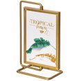 thumbnail image 3 of Gold Modern Metal Tabletop Photo Frame with Glass Cover and Free Spinning Stand for Tabletop Display, 3 of 7