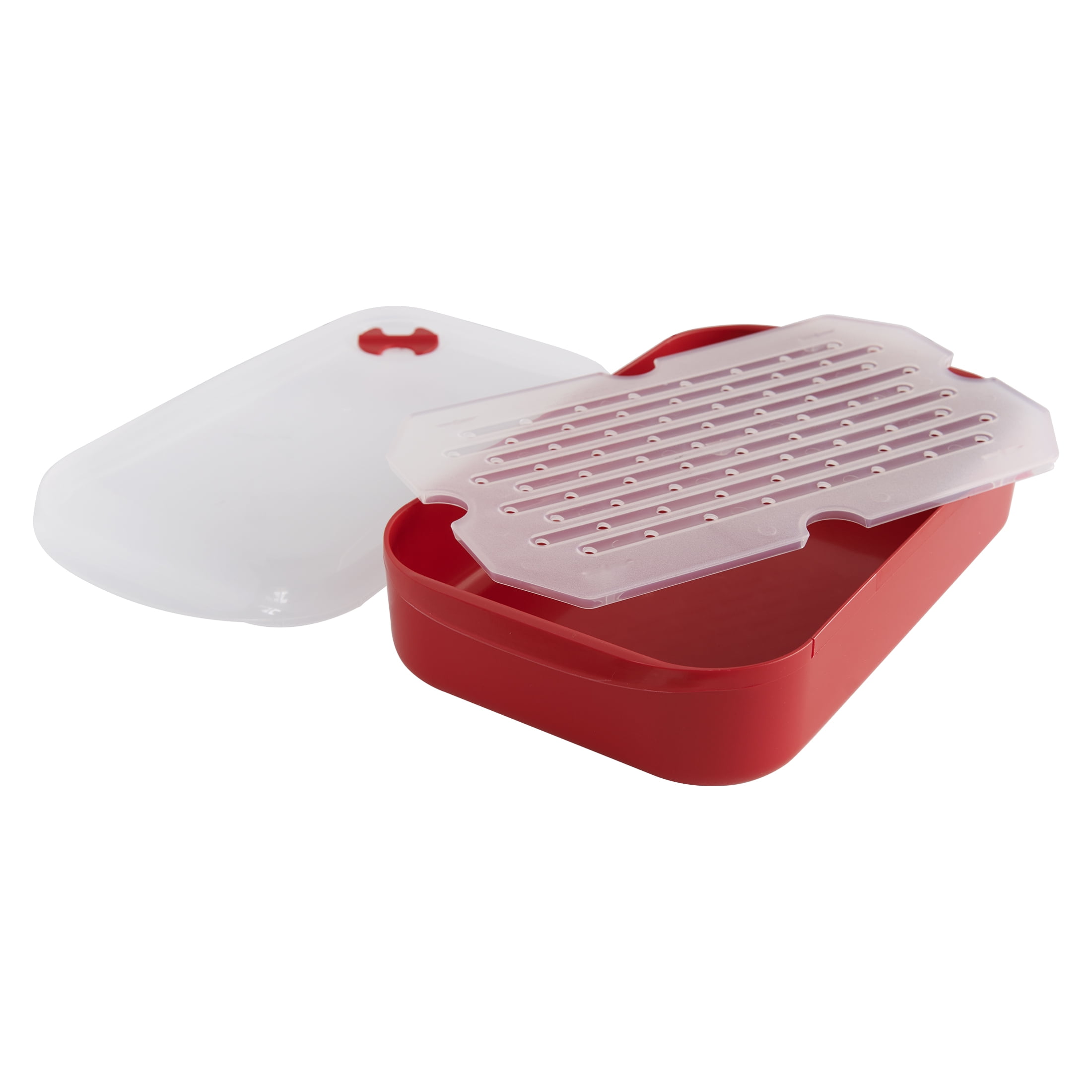 Nordic Ware Microwave Veggie Steamer, Red, 10.4" x 6.6" x 2.1"