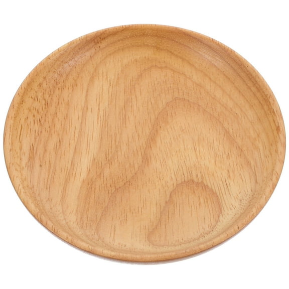 PTOOTP Round Wood Dinner Plate 1 Piece Plate for Holiday Meals and Everyday Use