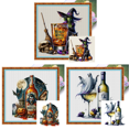thumbnail image 1 of Hilo Algodón Ecológico Bordado Punto Cruz Con Bebida Halloween 14CT 50x50cm, 1 of 8