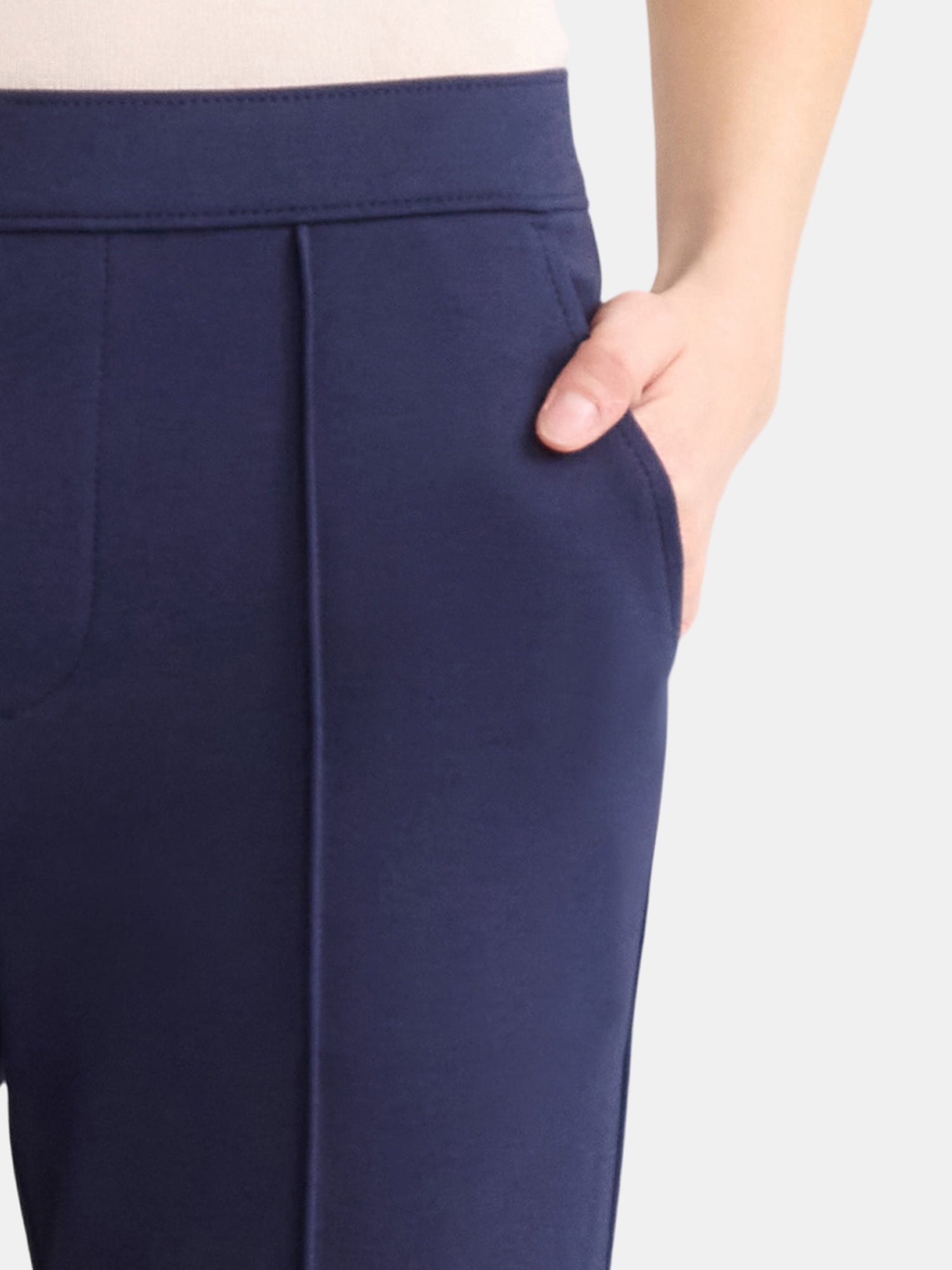 Time and Tru Women's Pull On Cropped Flare Pants, Sizes XS-XXXL