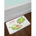 thumbnail image 2 of Artichoke Bath Mat, Watercolor Illustration of Super Food Vegetables Whole Cut in Half, Non-Slip Plush Mat Bathroom Kitchen Laundry Room Decor, 29.5 X 17.5 Inches, Fuchsia and Apple Green, Ambesonne, 2 of 2