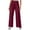 Red, variant on SNKSDGM Women's Plus Beach Pants for Women See Through Dress Pants Women Tall Plus Women's Wide Leg Pants Elastic High Waisted Knit Casual Palazzo Pants Trousers with Pockets L