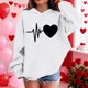 thumbnail image 4 of Sudadera con capucha y estampado de corazón de San Valentín, sudadera de manga larga para niños y niñas, chaqueta para niñas de talla mediana y grande., 4 of 7