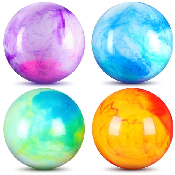 Juego de pelotas hinchables Deekin de PVC jaspeado de 36 cm, 4 unidades