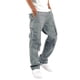 thumbnail image 1 of Pantalones cargo para hombre: múltiples bolsillos, cintura con cordón, tejido, estilo informal/deportivo para acampadas/senderismo., 1 of 8