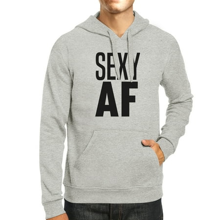 Graphic Pullover Hoodie - Sexy AF Unisex Grey Pullover Hoodie Cute Graphic Workout Hoody Gift