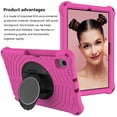 thumbnail image 7 of Dteck Kids Case for Samsung Galaxy Tab A 10.1 inch 2019 SM-T510/T515/T517, Heavy Silicone Shockproof Case Kids Friendly Cover with Shoulder Strap/Handle Stand, Rose, 7 of 7