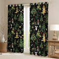 thumbnail image 2 of Feelyou Cartoon Xmas Tree Black Out Curtains for Teen, Winter Snowflake Curtains Pack of 2 (42x63 Each), Merry Christmas Theme Bedroom Curtains, Microfiber Bedroom Decor, 2 of 6