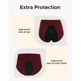 thumbnail image 6 of INNERSY Women's Rayon from Bamboo Period Underwear - High Waist Leakproof Briefs for Heavy Flow, Breathable 3-Pack(M,Dark Vintage), 6 of 9