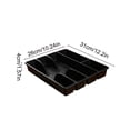 thumbnail image 3 of Lenkho Plastic Kitchen Drawer Silverware Organizer, Adjustable Utensil Divider Tray, Cutlery Storage Holder for Spoons, Forks, Knives, Chopsticks, 3 of 6