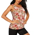 thumbnail image 2 of Balery Dragonfly Mushroom Camiseta sin mangas estampada ligera para mujer, tops de entrenamiento sin mangas, camisetas de yoga transpirables de secado rápido.-Small, 2 of 7
