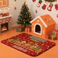 thumbnail image 6 of 3PCS Kitchen Mat set,Welcome Door Flannel Rug,Home Decor for Front Door,Kitchen, Bathroom,Christmas Trees Gingerbread Men Presents ,Gifts for family and friends., 6 of 9