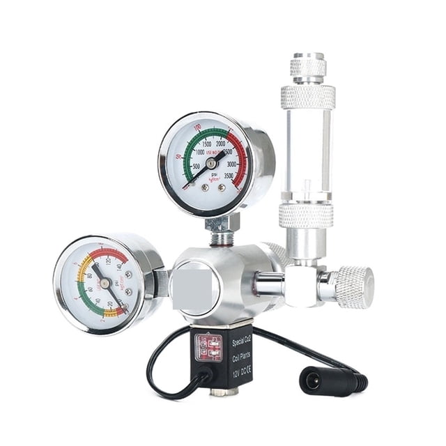 Régulateur de CO2 pour Aquarium DIY avec Compteur de Bulles, Électrovanne, Système d'Accessoires pour Aquarium, Contrôle du CO2, Soupape de Réduction de Pression, Installation Facile