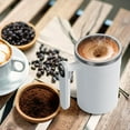 thumbnail image 5 of Electric Magnetic Coffee Stirring Cup with Clear Digital Temperature Display, Leakproof Stainless Steel Shaker Cup for Coffee, Smoothies & Protein Drinks – Portable Blender Cup, 400ml, White, 5 of 6