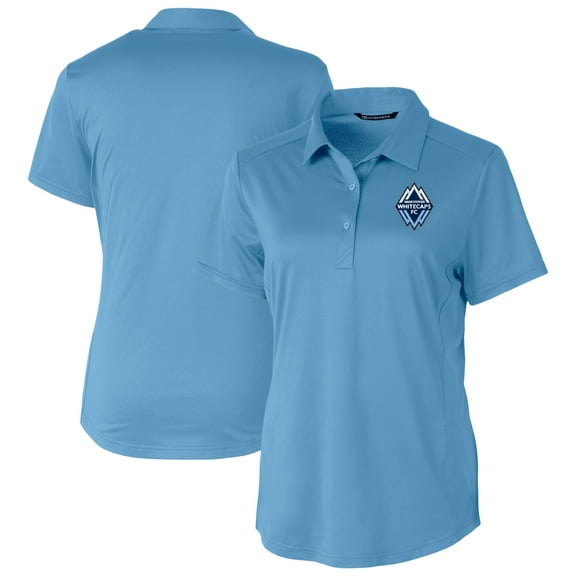Women's-Cutter & Buck  Powder Blue Vancouver Whitecaps FC Prospect Eco Textured Stretch Recycled Polo