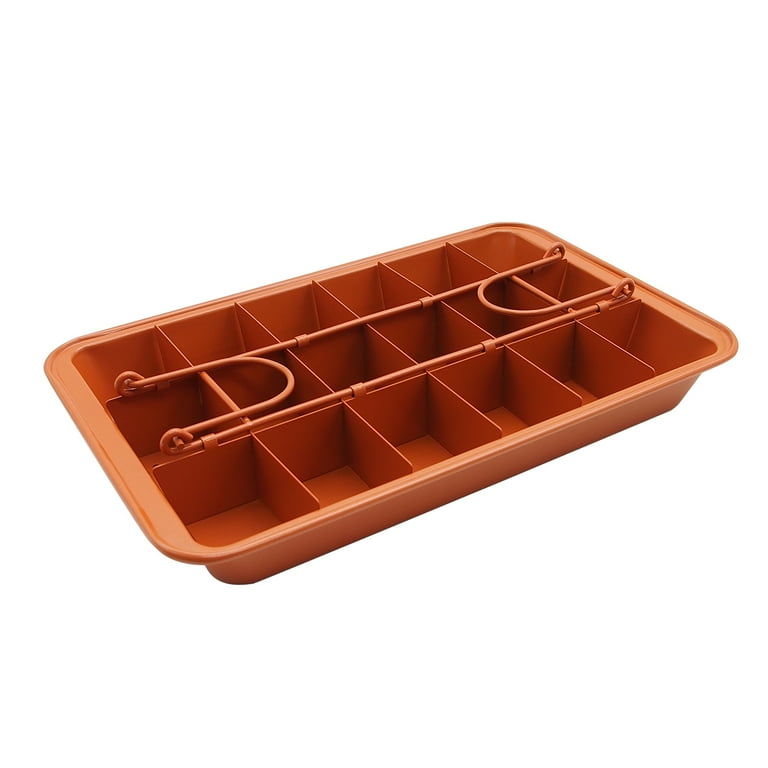 Brownie Pan with Dividers Non-Stick Divided Brownie Pan with Removable Loose Bottom Baking Mold Pastry Baking Tool for Birthday Cake Party Dessert