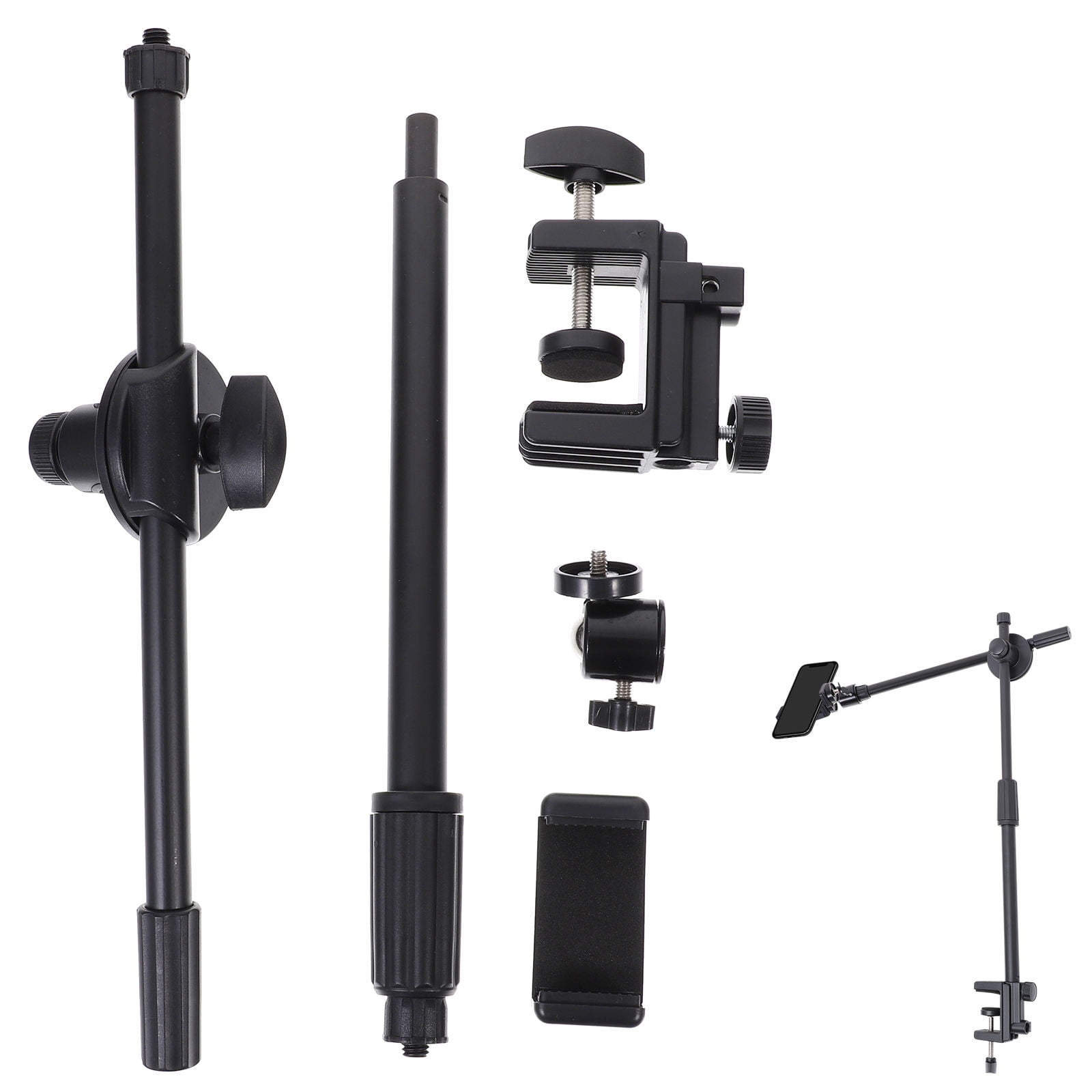OFFIGAM Black Adjustable Suspension Arm Phone Holder Stand for Live Streaming, Video Recording, and Hands-Free Use