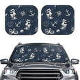 thumbnail image 2 of Balery Vintage Marine Parasol para parabrisas de coche de 2 piezas | Parasol plegable para parabrisas delantero de coche para la mayoría de sedanes-Medium, 2 of 6