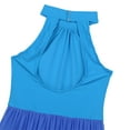 thumbnail image 6 of iiniim Kids Girls Lyrican Dance Dress Modern Contemporary Ballet Leotard with Mesh Maxi Skirts Size 8-16 Blue 12, 6 of 7