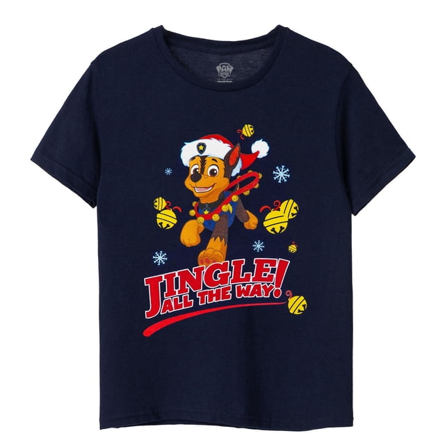 Pat' Patrouille T-Shirt Chase « Jingle All The Way » pour Garçons