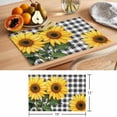 thumbnail image 6 of Country Sunflowers Placemats Set of 2, Yellow Floral Vintage Black Buffalo Plaid Non-Slip Place Mats Washable Table Mats for Kitchen Dining Table Decorations Indoor/Outdoor, 6 of 9