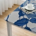 thumbnail image 4 of HAOXIT  Square Tablecloth Blue Floral Tablecloth, Modern Floral Square Tablecloth, Blue Floral Tablecloth, Indoor/Outdoor Waterproof Wrinkle Free Durable Blue Tablecloth for Square Tables 52*52, 4 of 7