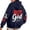 Navy, variant on NinXxx Women's Oversized Hooded Sweatshirt Long Sleeve Casual Loungewear Khaki M