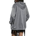 thumbnail image 6 of Y2k Zip Up Hoodies for Women Oversized Vintage Wing Graphic Hooded Sweatshirt Aesthetic Gothic Grunge Jacket Streetwear, 6 of 7