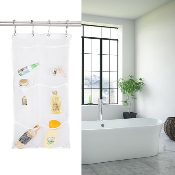 Accesorios de baño, 6 bolsillos para colgar en la pared, bolsa para colgar, organizador de baño, rendimiento lleno de energía