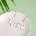 thumbnail image 7 of Star of David Dangle Earrings Hexagram Earrings Stainless Steel Jewelry, 7 of 7