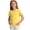 Yellow-05, variant on Ugoldhm Girls' Short Sleeve Crew Neck T-Shirt Cotton Solid Color Soft Lightweight Tee for Ages 2-14, School & Everyday Wear