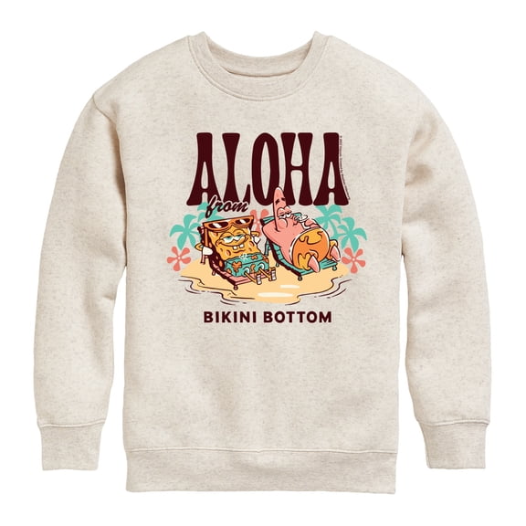 SpongeBob SquarePants - Aloha From Bikini Bottom - Toddler & Youth Crewneck Fleece Sweatshirt