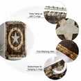 thumbnail image 5 of Extra Long Shower Curtain 72x96 Inch, Brown Star Texas Shower Curtain Waterproof Bathroom Decor Vintage Western Country Wooden Fabric Bath Curtain Set Accessories with Hooks, 5 of 6