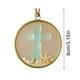 thumbnail image 3 of Ornamento de Navidad con concha de mar Blanco, Marco Redondo Dorado, Decoración de Playa, Accesorio para Hogar, Adornos de Navidad, Ornamento de Otoño, para Sala de Estar, Marco de Madera,, 3 of 4