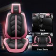 thumbnail image 6 of OTOEZ Universal Car Seat Cover Pink PU Leather 5 Seats, Front Rear Seat Protector Full Set, Waterproof Cushion Fit Most Honda Toyota Chevy Ford Nissan Vehicle Truck SUV, 6 of 9