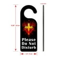 thumbnail image 3 of Do Not Disturb Door Knob Hanger Sign - Red & Gold Cross, 3 of 3