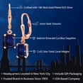 thumbnail image 2 of Gem Stone King 18K Rose Gold Plated Silver Blue Sapphire Dangle Earrings for Women (2.42 Cttw, Gemstone September Birthstone, Octagon 8X6MM), 2 of 6