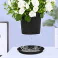 thumbnail image 5 of Bocaoying 12 Pcs Plastic Plant Saucer Tray, 5.5 / 6.3 / 9.5 Inch Flower Pot Plant Drip Pans with 12 Pcs Labels for Indoors Outdoors, Heavy Durable Round Plant Plate Water Catcher(Black), 5 of 7