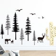 thumbnail image 4 of Naiovety 2 uds pegatina de pared oso árbol bosque póster personalidad moderna papel pintado creativo Fondo hogar para sofá TV dormitorio Decoración del hogar Naiovety HA078308-00, 4 of 6