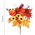 thumbnail image 2 of 17inch Autumn Maple Leaf Artificial Flower, Fall Leaves Stems Maple Leaves Shrubs Autumn Leaf Bushes Faux Silk Foliage for Home Kitchen Thanksgiving Indoor Garden Courtyard Decoration, 2 of 5