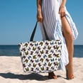 thumbnail image 3 of Wukai Bulldog Sunglasses Face Print Zipper Bag,large Beach Tote Bag,Waterproof Sandproof Bag,Grocery and Picnic Tote Travel Bag, 3 of 5