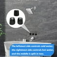 thumbnail image 5 of Set of 3 Shower Knob Replacement Metal Bathtub Knobs Replacement Compatible with Bathtub Shower Faucet Handle Remodel Trim Kit Include Hot Cold and Diverter,Matte Black, 5 of 8