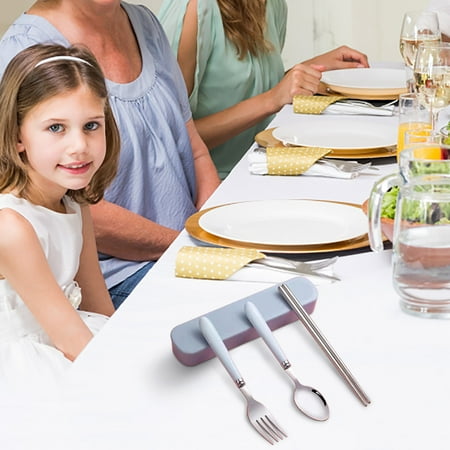 

Portable Children s Fork Spoon Creatively Spoon Fork Stainless Steel+Plastic Student Tableware Fork Spoon Chopsticks Set Batch Practical Tableware Convenient Style Household Flatware Weekly Deals