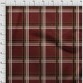 thumbnail image 3 of oneOone Cotton Flex Maroon Fabric Madras Check Sewing Material Print Fabric By The Yard 40 Inch Wide, 3 of 4