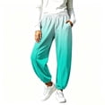 thumbnail image 3 of KICILVS Comfy Pants Women Gradient Print Baggy Drawstring Waist Flowy Sweatpants with Pockets Loose Athletic Casual Trousers, 3 of 9