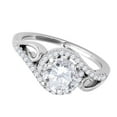 thumbnail image 3 of Aonejewelry 1/2 Carat Halo Diamond Engagement Ring In 14k Solid White Gold, 3 of 4