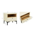 thumbnail image 3 of Amara Nightstand in Cream and Natural Oak made from Engineered Wood, 3 of 10