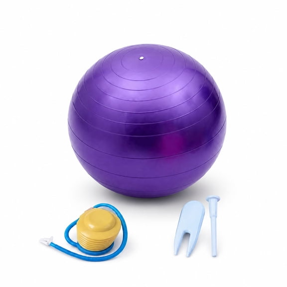 Yoga Ball, 75cm PVC Exercise Ball for Pregnancy, Fitness, Pilates and Balance Training with Pump